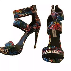Steve Madden graffiti Heels